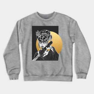 Onna-Bugeisha - Black & White Crewneck Sweatshirt